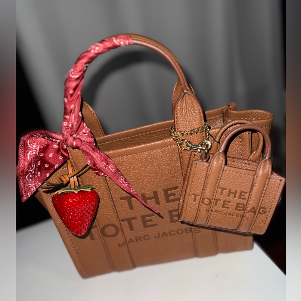 Strawberry Bag Charm w/Leather strap (BAG NOT INCLUDED)